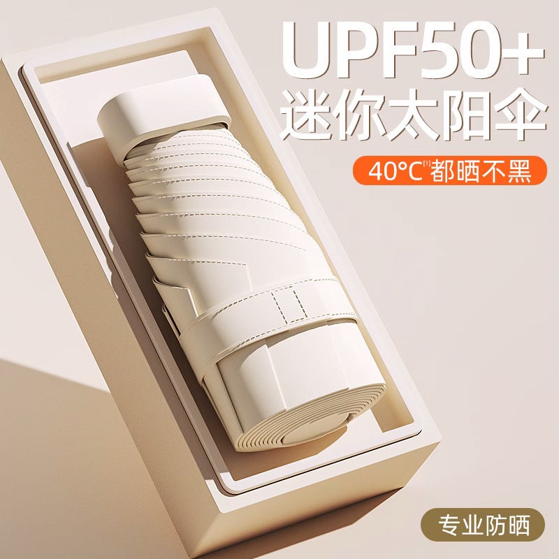 Sun Protection Umbrella Uv Protection Sunshade Dual-Use Capsule Mini Flat 40% Off For Women Rain Or Shine - Image 2